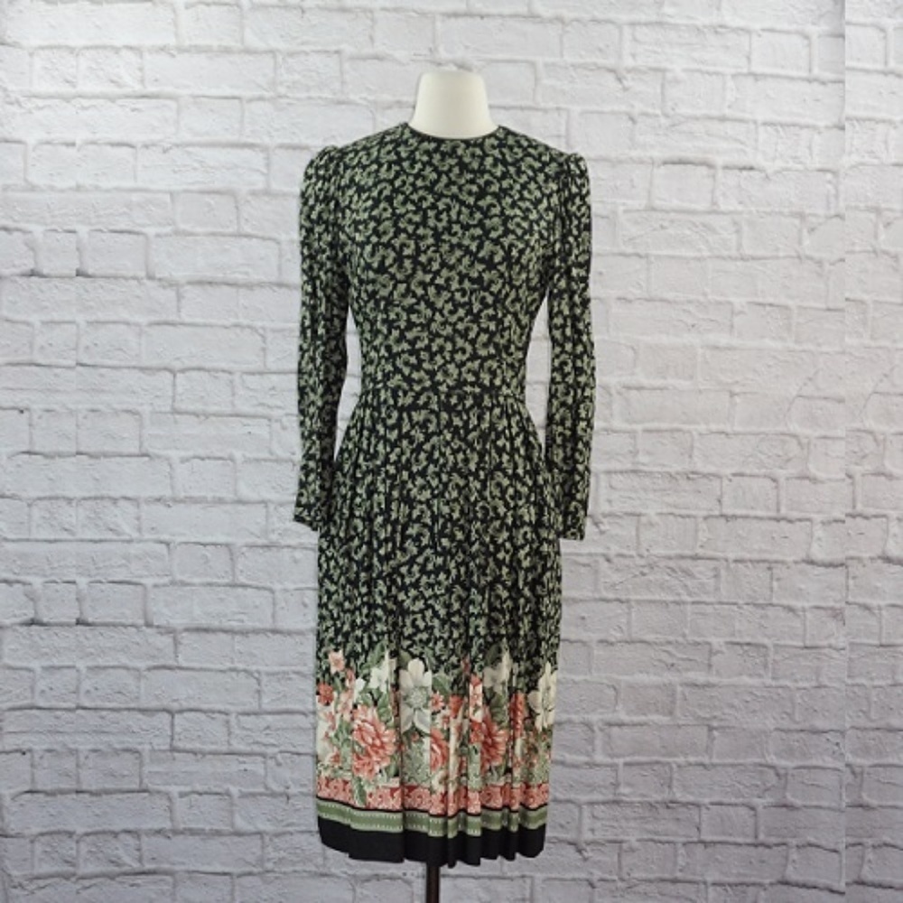 Vintage 80s Lanz Cottage Core Floral Dress